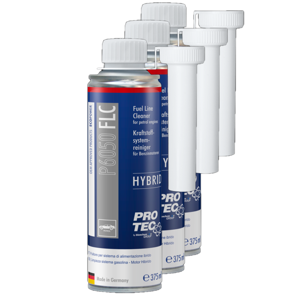 PROTEC 3x 375 ml Kraftstoffsystemreiniger Hybrid P6050 Reinigt Benzinsystem