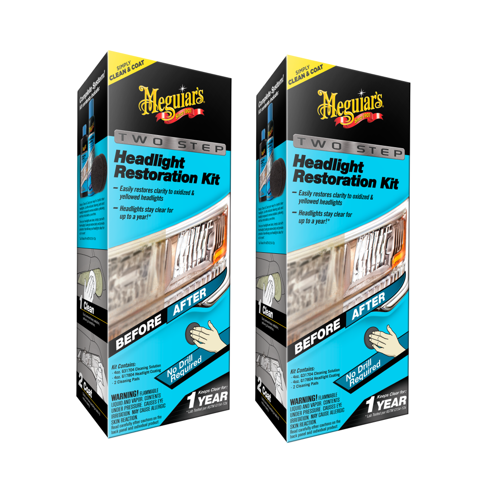 2x Meguiars 7100178843 Two Step Headlight Restoration Kit 115ml