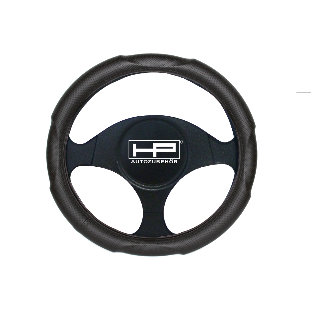HP Autozubehör Lenkradbezug Sport Schwarz mit Griffmulden Dm37-39cm 1x19770HP