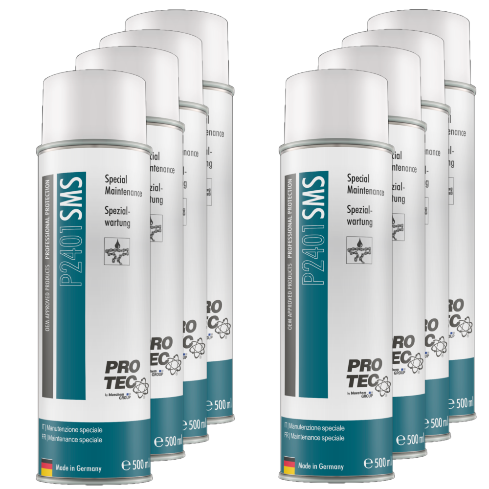 PROTEC 8x 500 ml Spezialwartung P2401 Schmierung, Schutz und Korrosionsschutz