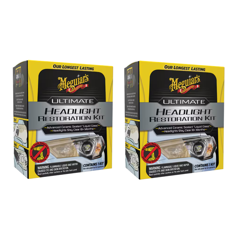 2x Meguiar&rsquo;s Ultimate Headlight Kit Scheinwerfer reinigen, polieren + versiegeln