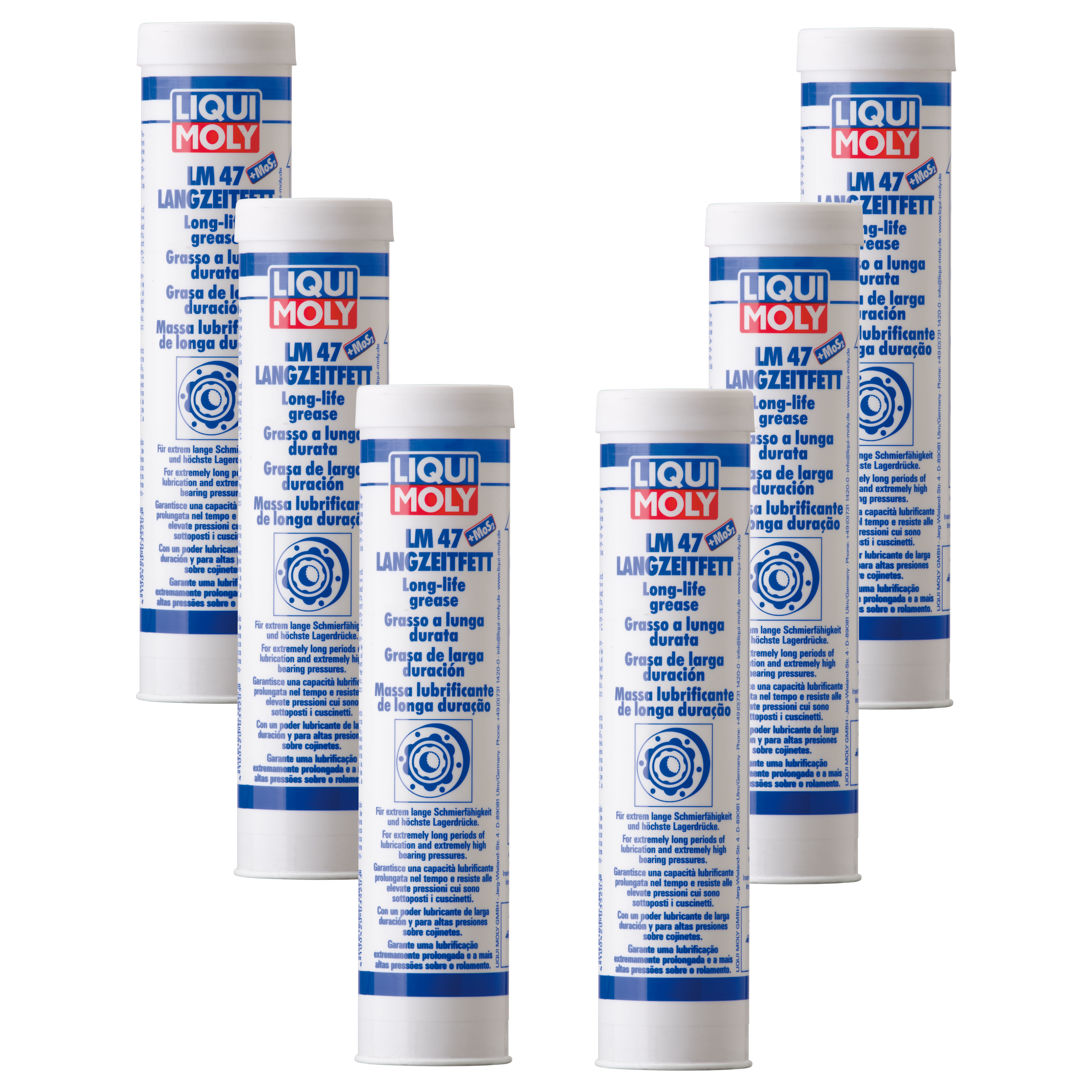6x LIQUI MOLY LM 47 Langzeitfett + MoS2 Schmiermittel spezialfett 400g 3520