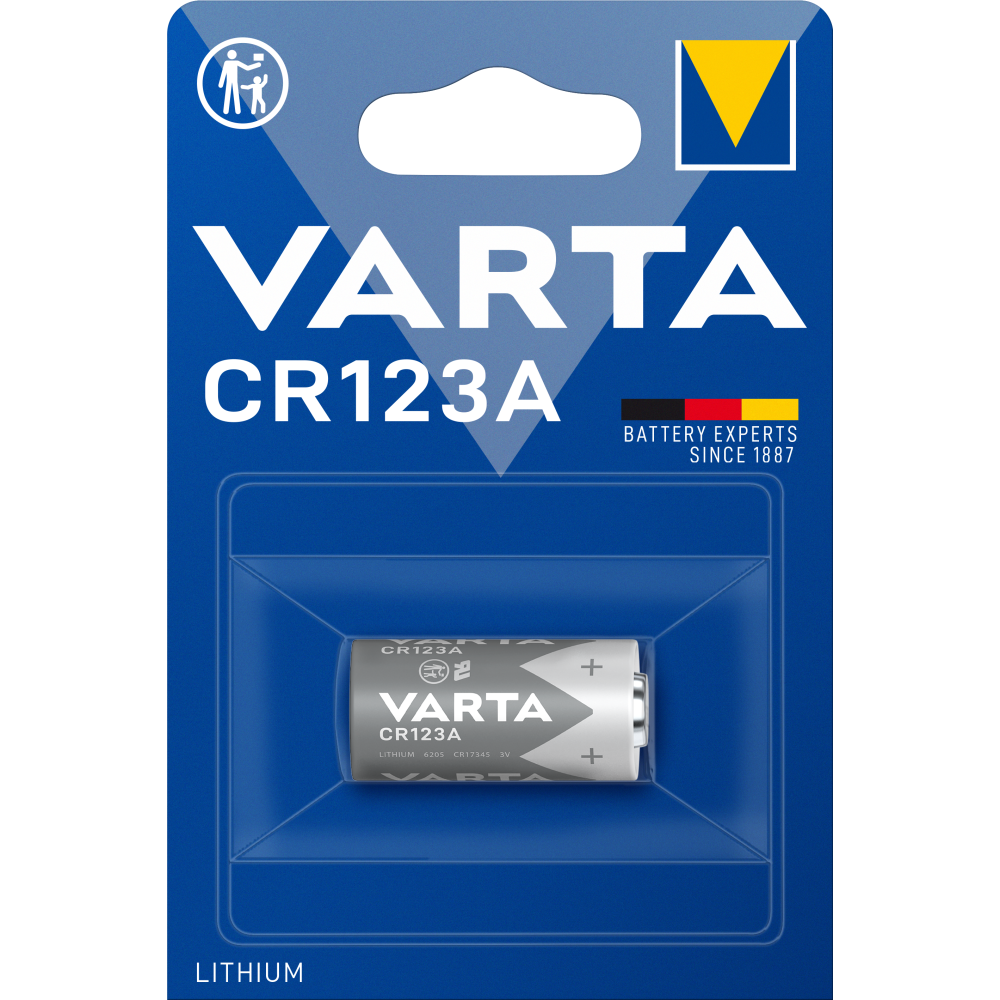 VARTA LITHIUM Cylindrical CR123A Blister 1 Batterie Rundzelle