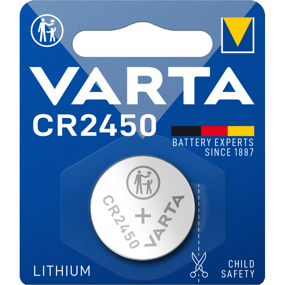 VARTA LITHIUM Coin CR2450 Spezialbatterie Batterie Blister 1 Knopfzelle