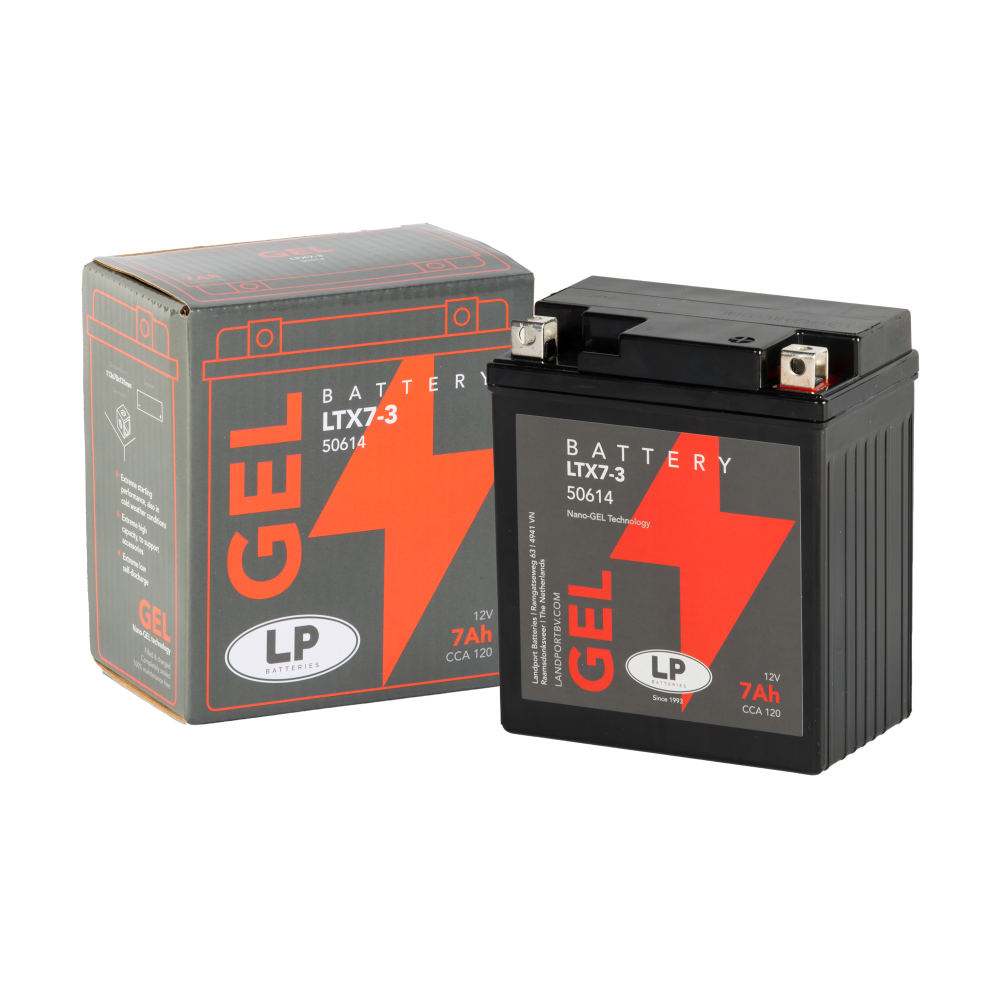Landport LTX7-3 (LTX7L-BS) Gel Motorradbatterie Startbatterie wartungsfrei