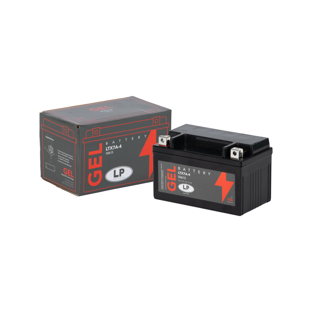 Landport LTX7A-4 (LTX7A-BS) Gel Motorradbatterie Startbatterie Gelbatterie