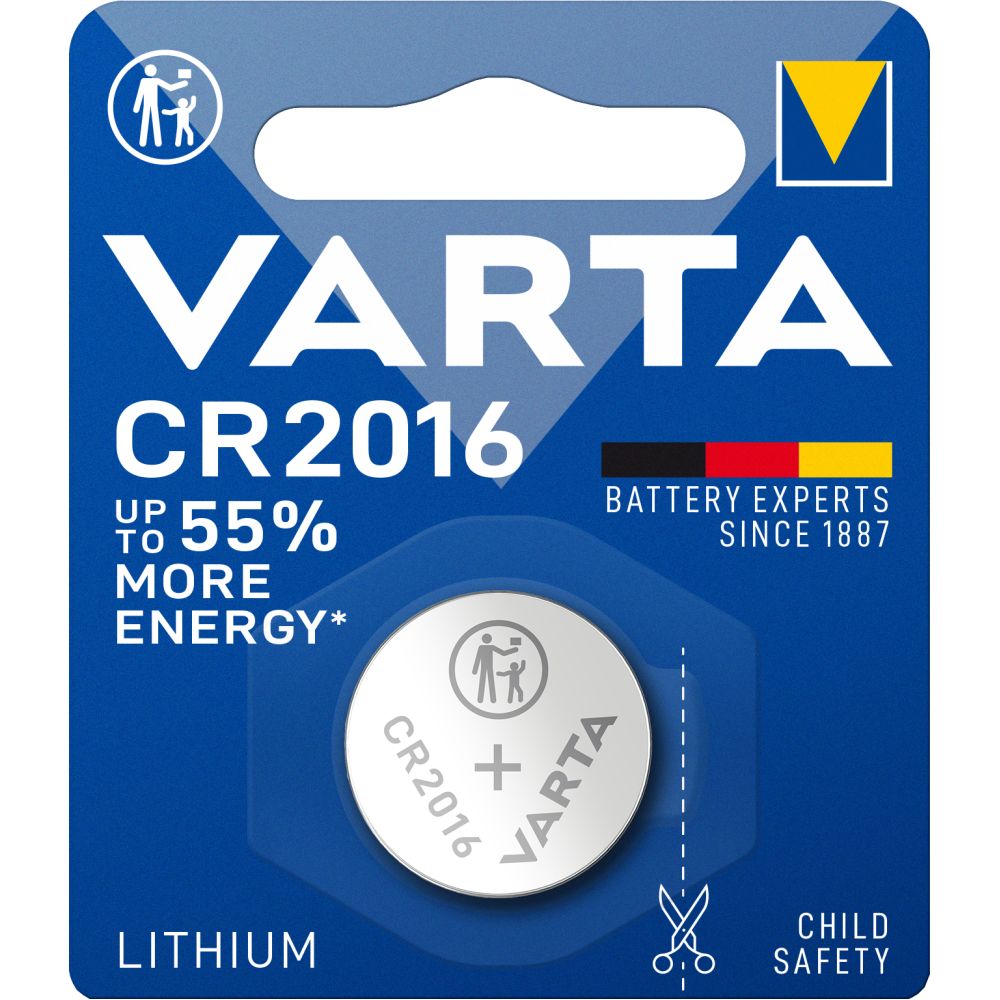 VARTA LITHIUM Coin CR2016 Spezialbatterie Batterie Blister 1 Knopfzelle