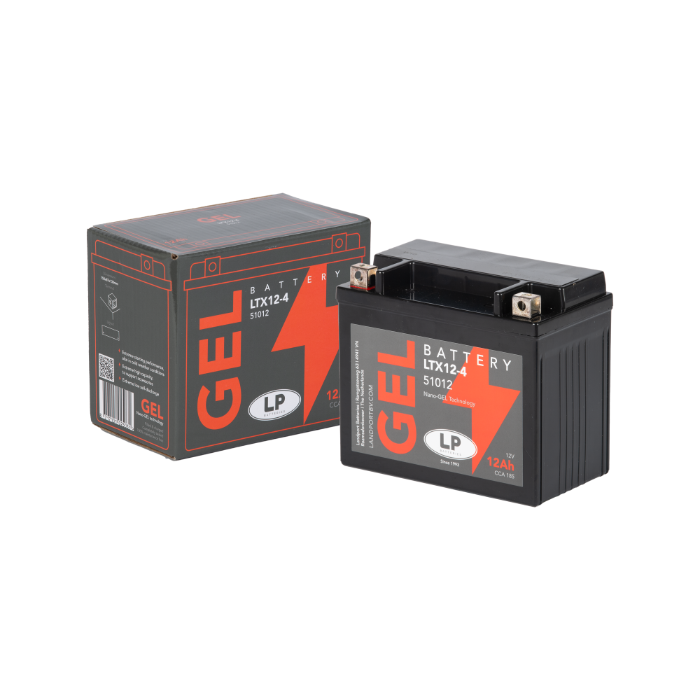 Landport LTX12-4 (LTX12-BS) Gel Motorradbatterie Startbatterie Gelbatterie