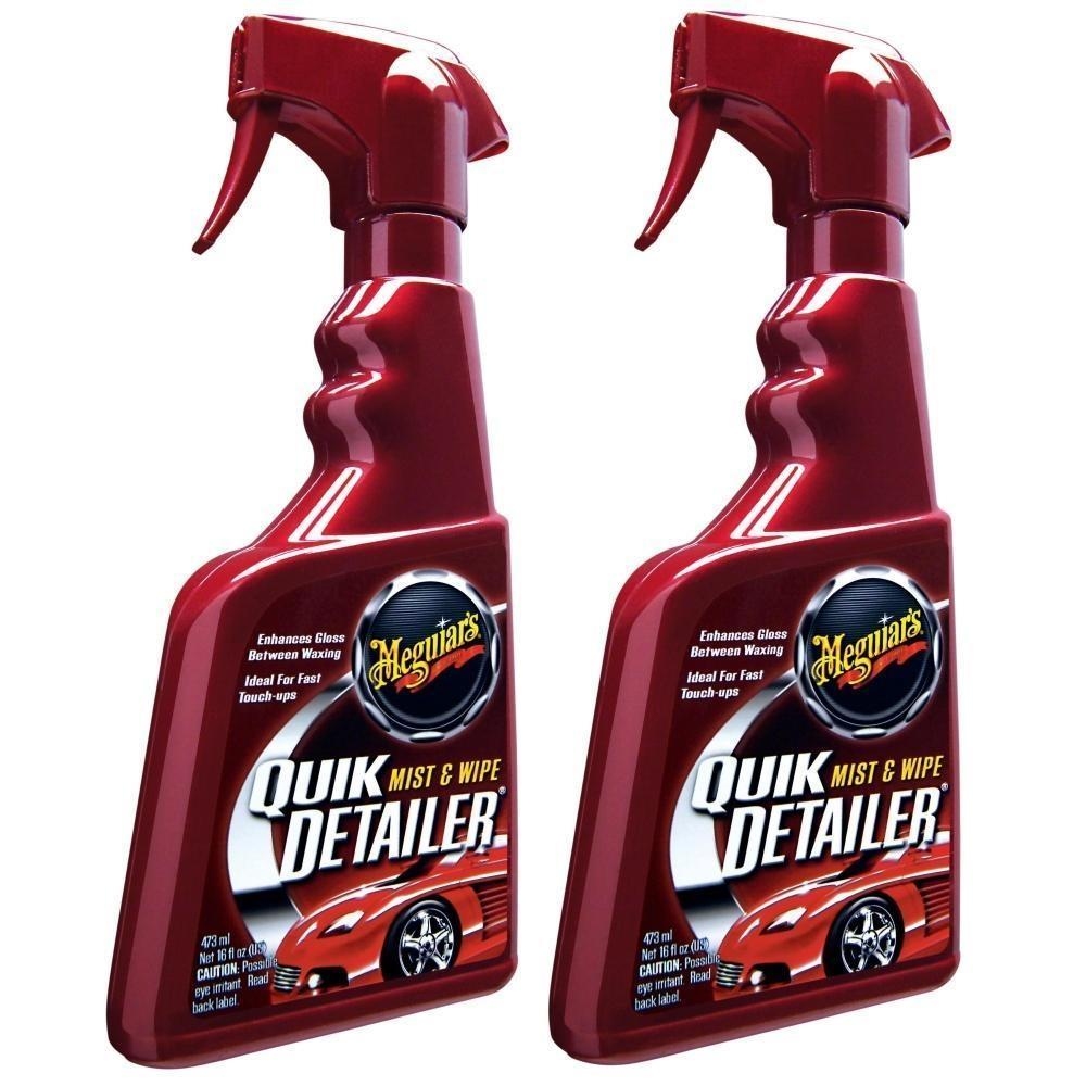 Meguiars 2x A3316EU Quik Detailer Mist + Wipe Lackschnellreiniger Politur 473 ml