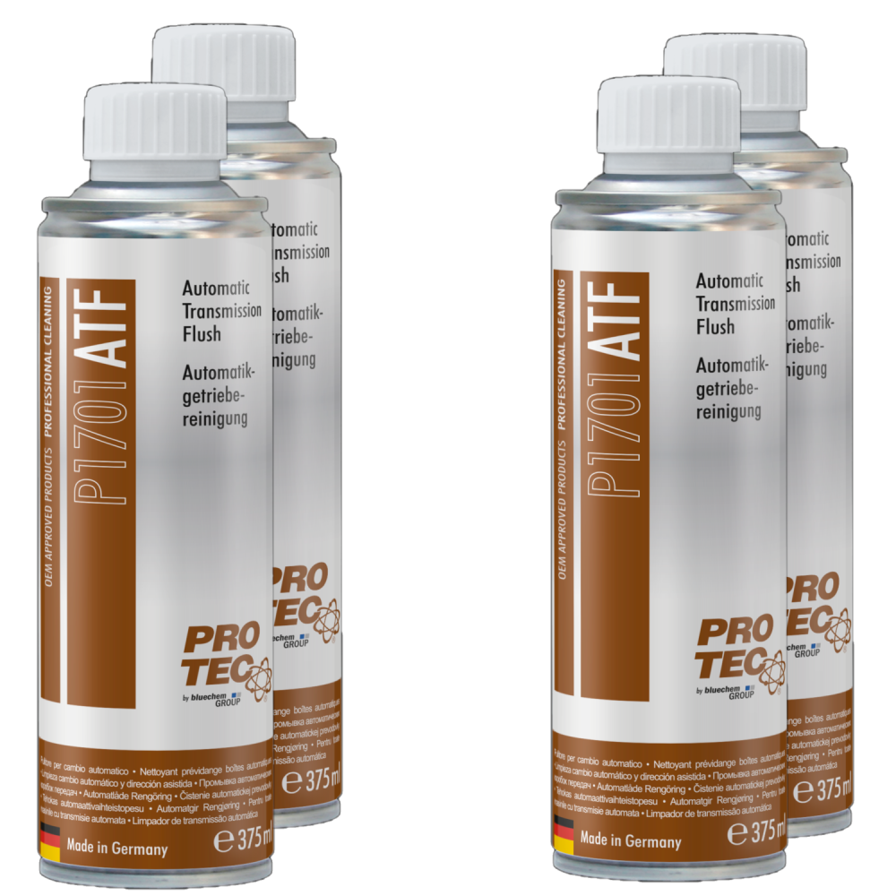 PROTEC 4x 375 ml Automatikgetriebereiniger P1701 Optimiert Schaltverhalten Lau