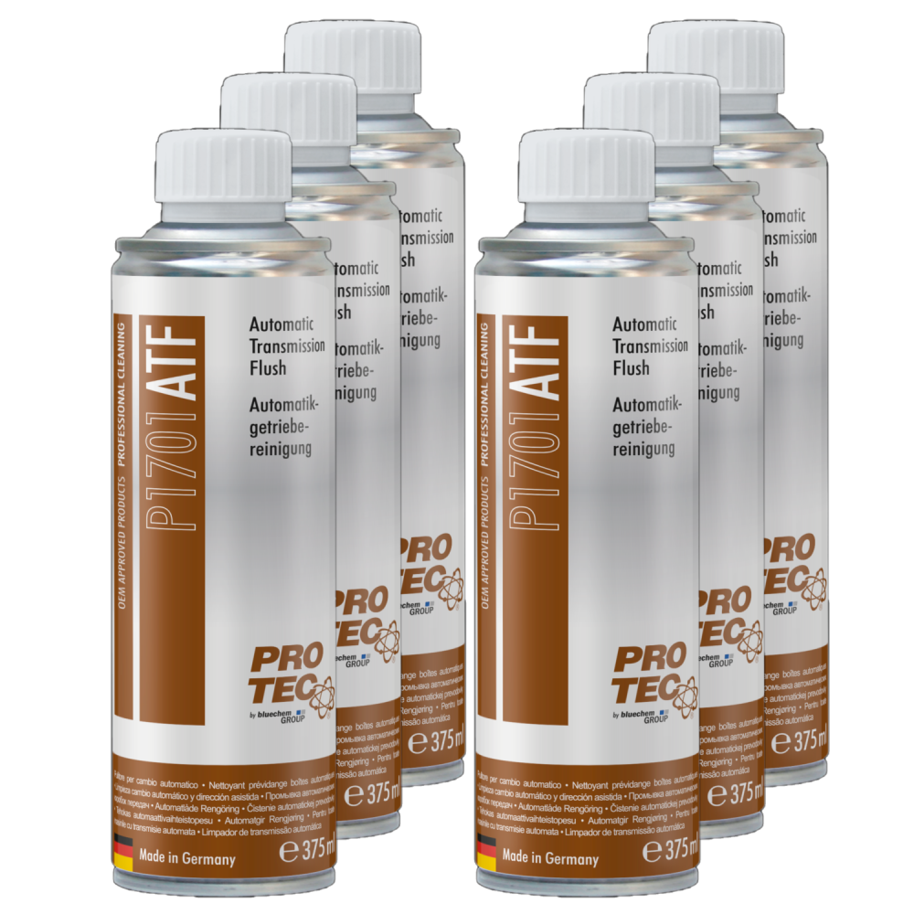 PROTEC 6x 375 ml Automatikgetriebereiniger P1701 Optimiert Schaltverhalten Lau