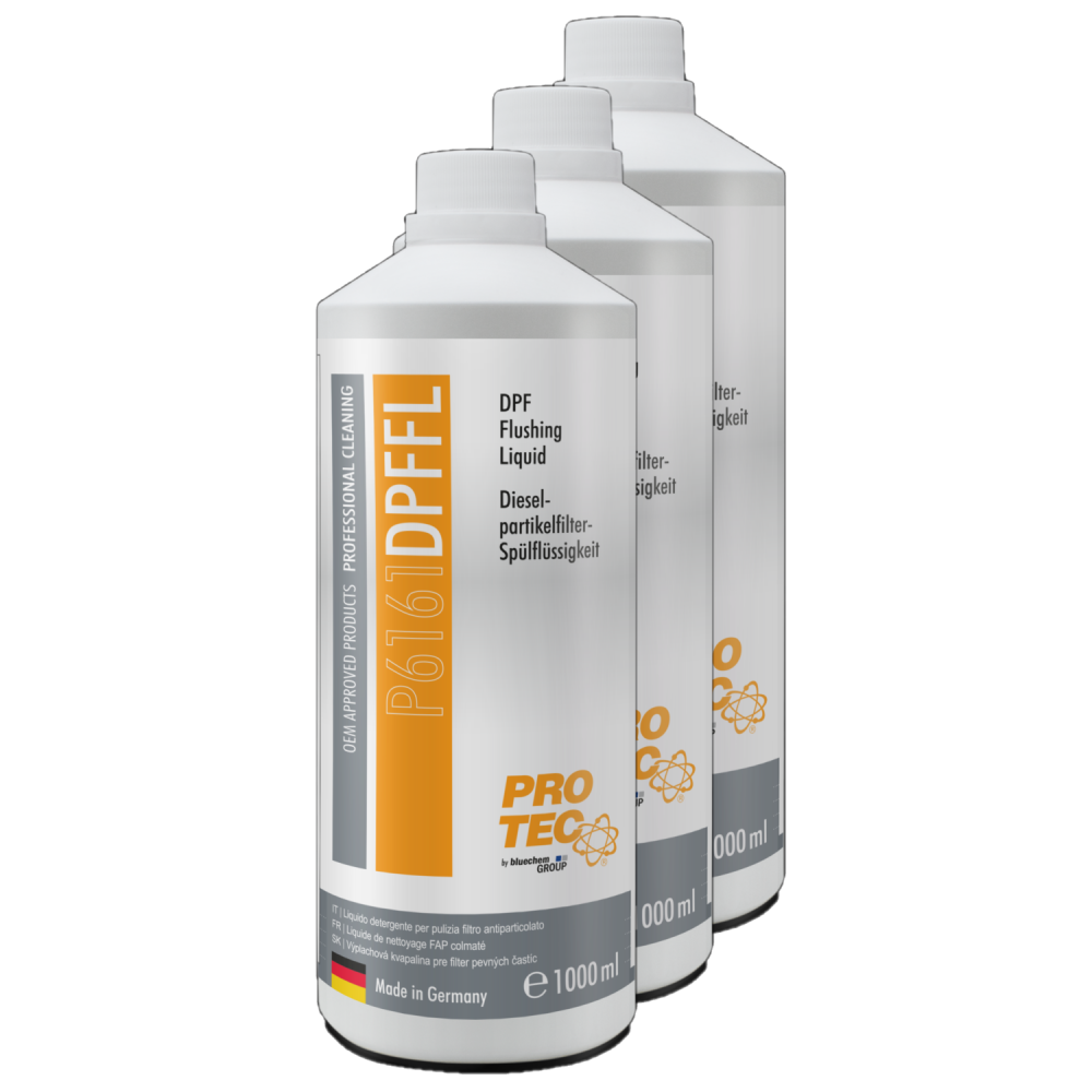 PROTEC 3x 1 Liter Dieselpartikelfilter-Spülflüssigkeit P6161 DPF Reinigung