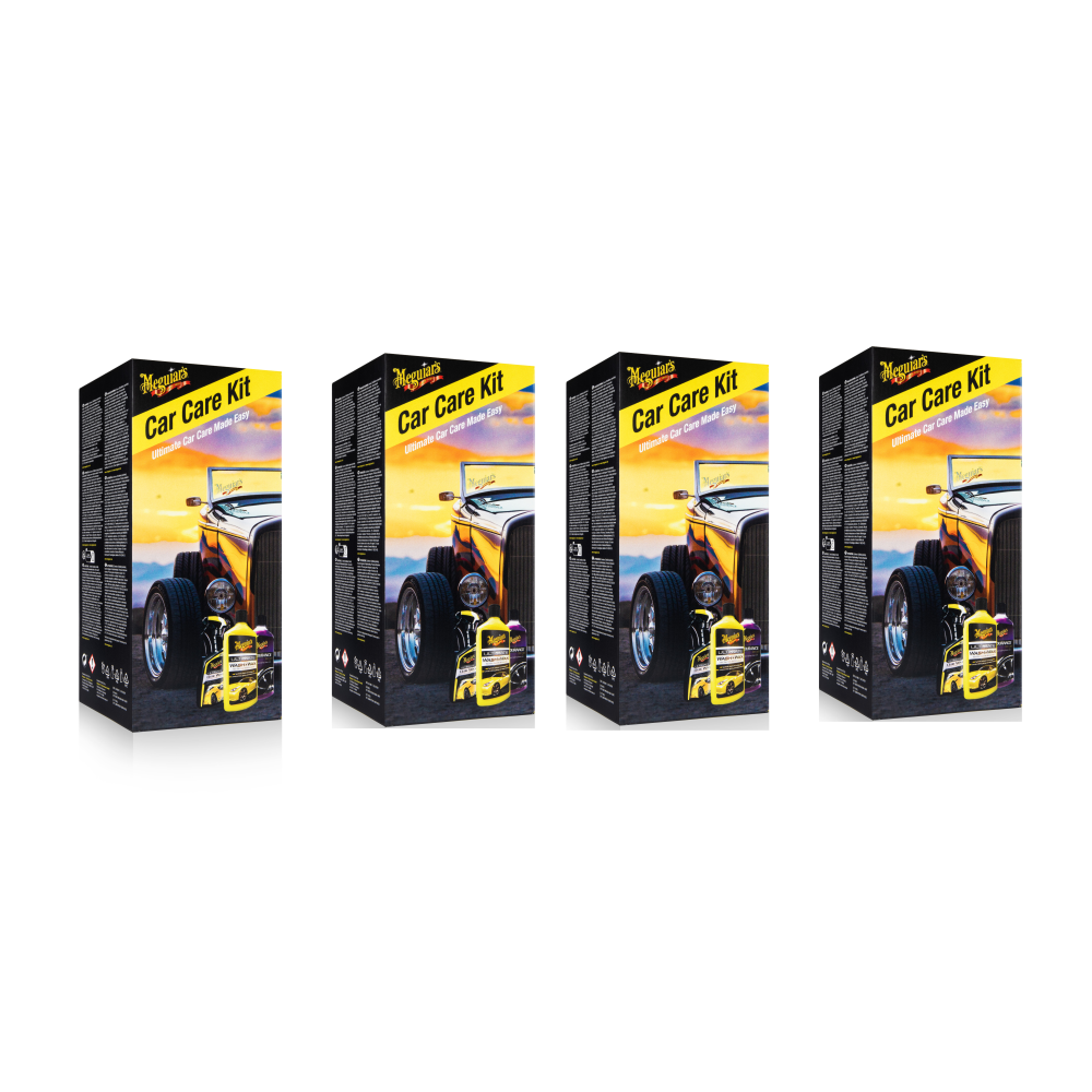 Meguiars 7100315341 Car Care Kit &ndash;4x Basis Autopflege Set f&uuml;r Reinigung + Schutz
