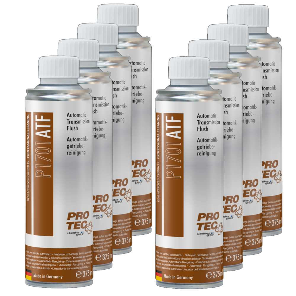 PROTEC 8x 375 ml Automatikgetriebereiniger P1701 Optimiert Schaltverhalten Lau
