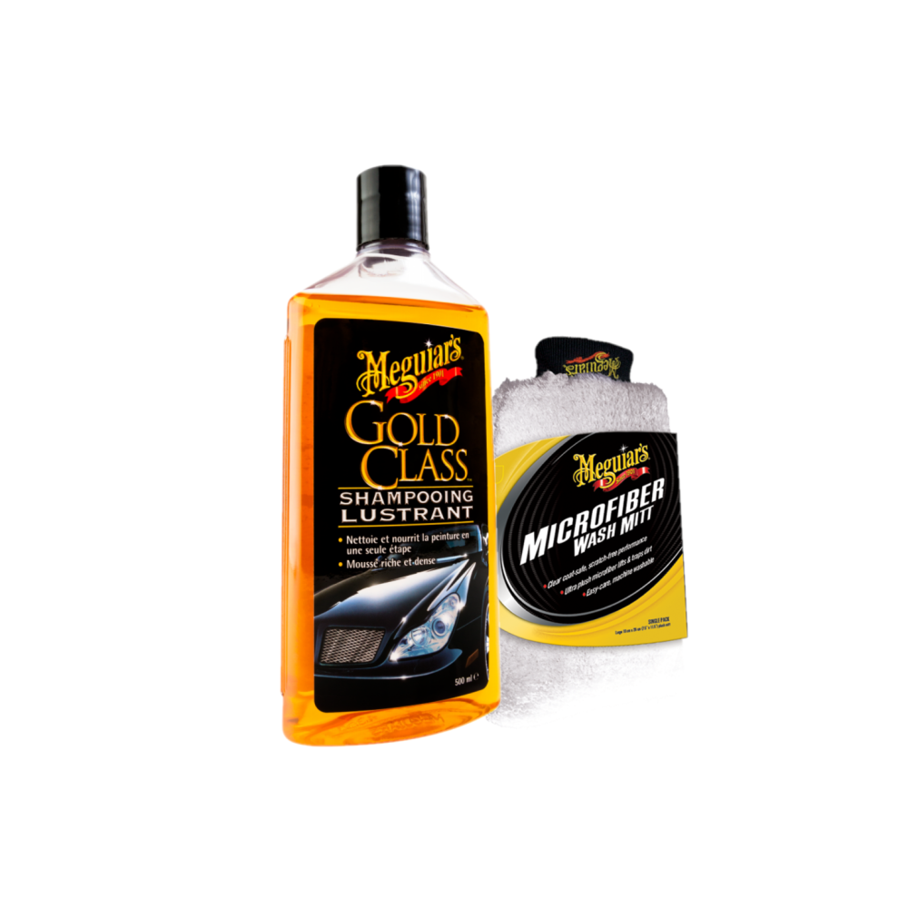 Meguiars G7116EUMEG Gold Class Shampoo 473ml & X3002EUMEG Waschhandschuh