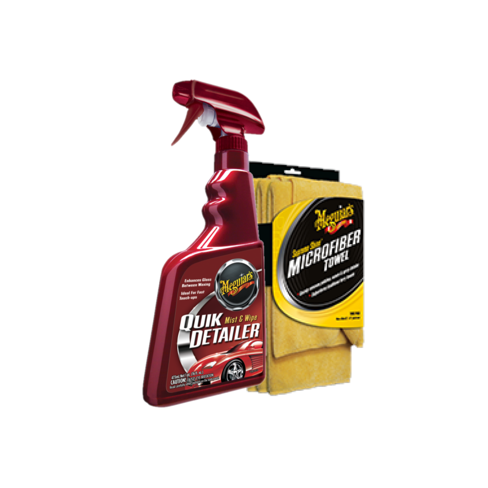 Meguiars A3316EUMEG Quik Detailer 473ml & X2020EUMEG Mikrofaser Tücher