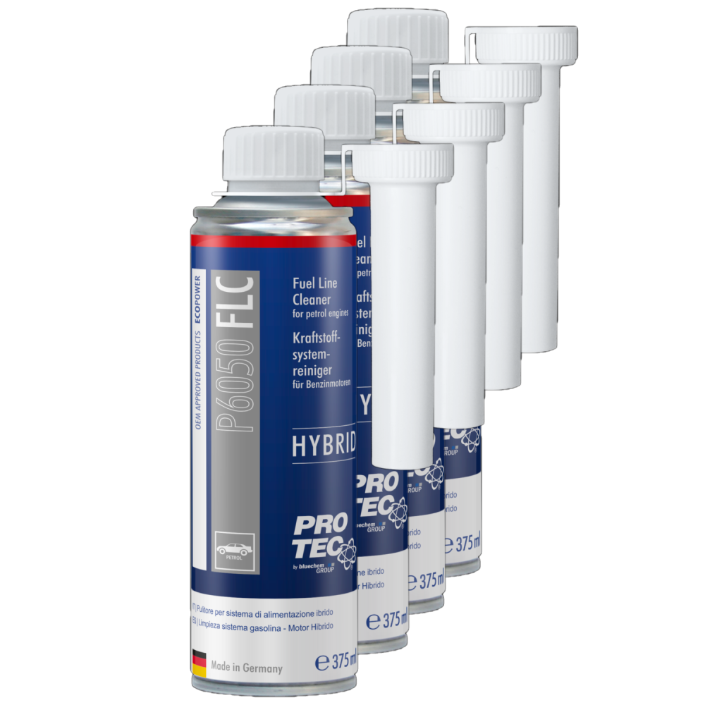 PROTEC 4x 375 ml Kraftstoffsystemreiniger Hybrid P6050 Reinigt Benzinsystem