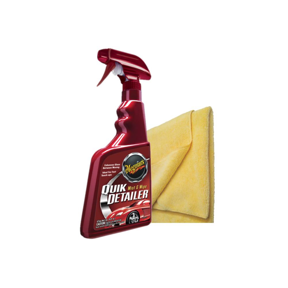 Meguiars A3316EUMEG Quik Detailer 473ml & X2010EUMEG Mikrofaser Tuch