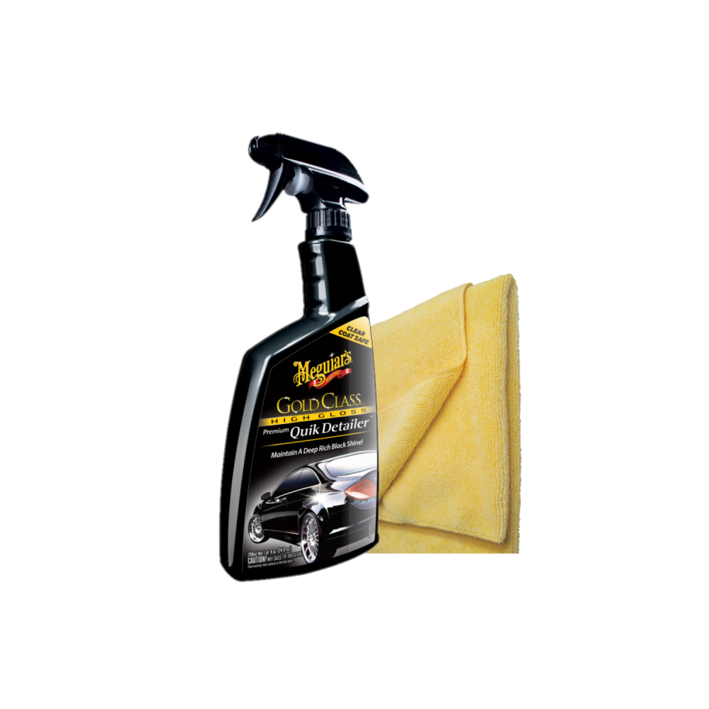 Meguiars G7616EUMEG Gold Class Quik Detailer 473ml & X2010EUMEG Mikrofaser Tuch