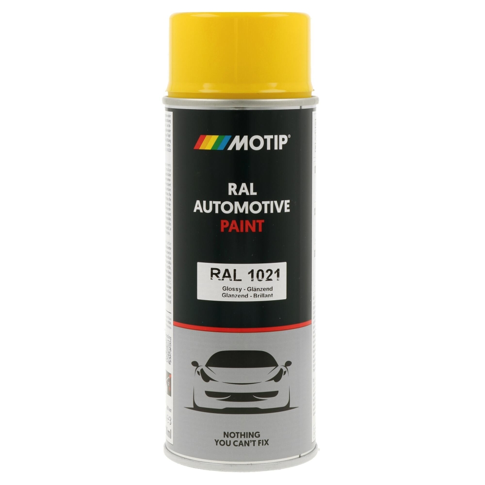 MOTIP 880121 Lack RAL Farbe Automotive RAL 1021 Hochglanz 400 ml f&uuml;r