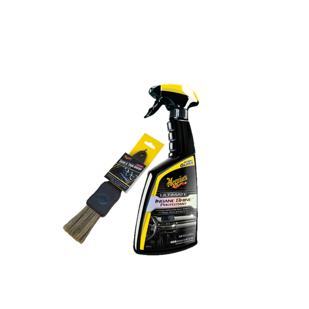 Meguiars G220216EUMEG Insane Shine Protectant 473ml & X2001EUMEG Detailbürste