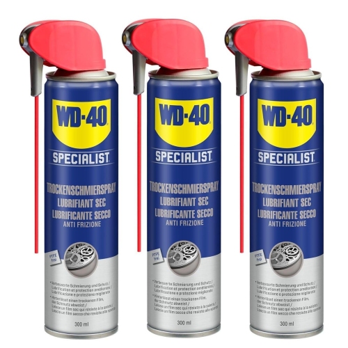 WD-40 Specialist Trockenschmierspray Smart Straw 3x300ml