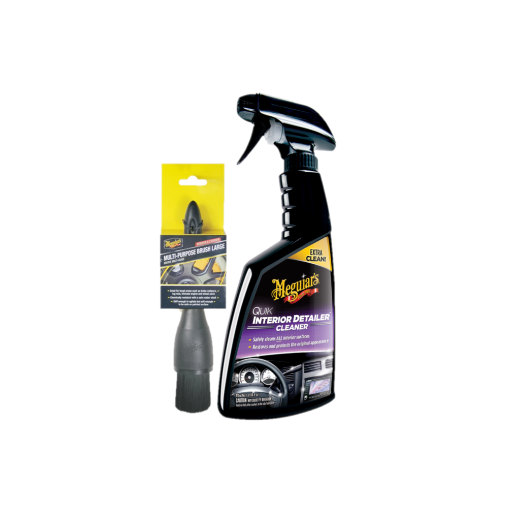 Meguiars G13616EUMEG Quik Interior Detailer 473ml & X210600EUMEG Bürste Groß
