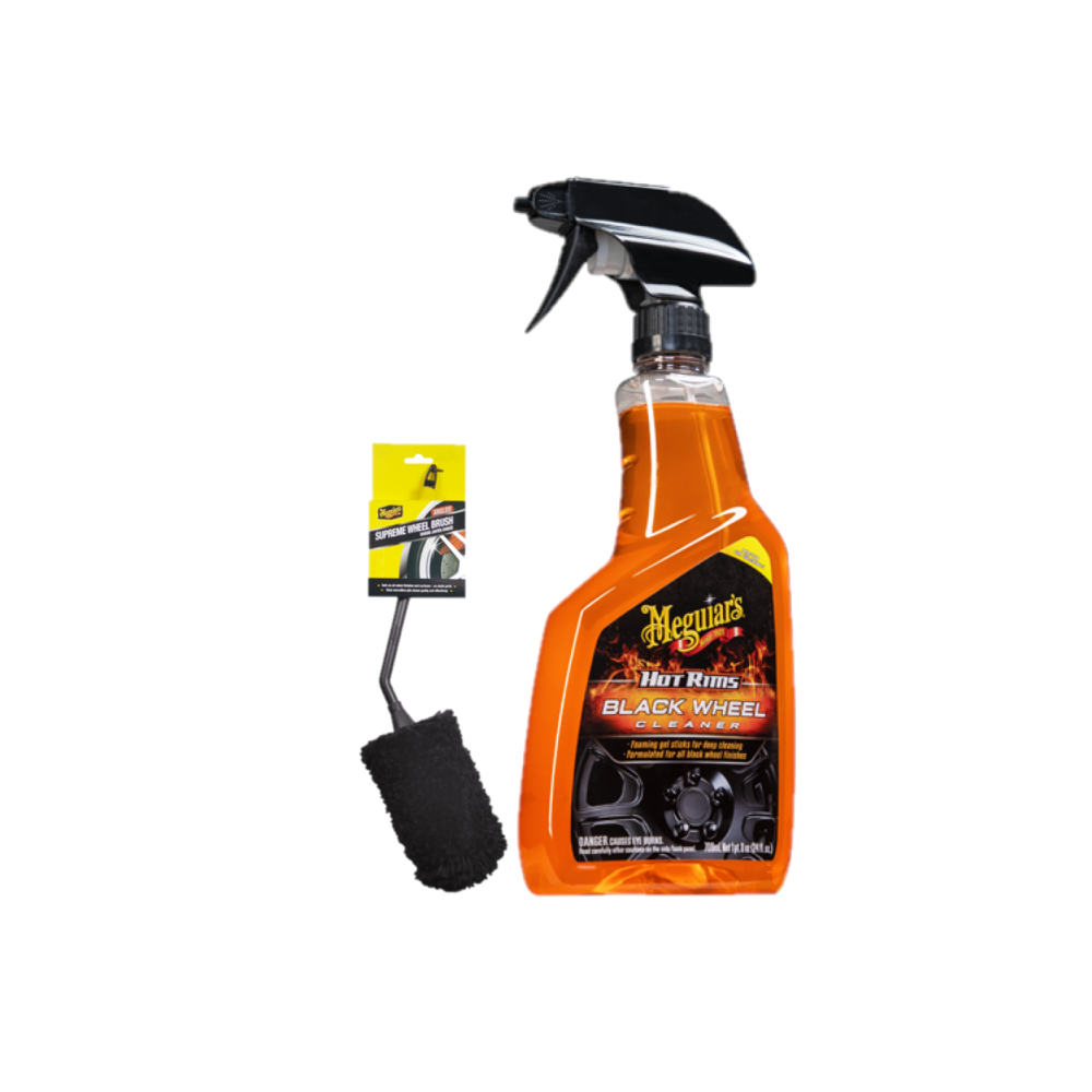 Meguiars G230524EUMEG Hot Rims Black Wheel Cleaner 709ml & X190700EU Radbürste
