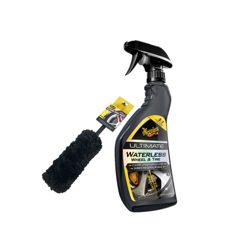 Meguiars G190424EUMEG Ultimate Waterless Wheel 709ml & X1901EUMEG Bürste Large