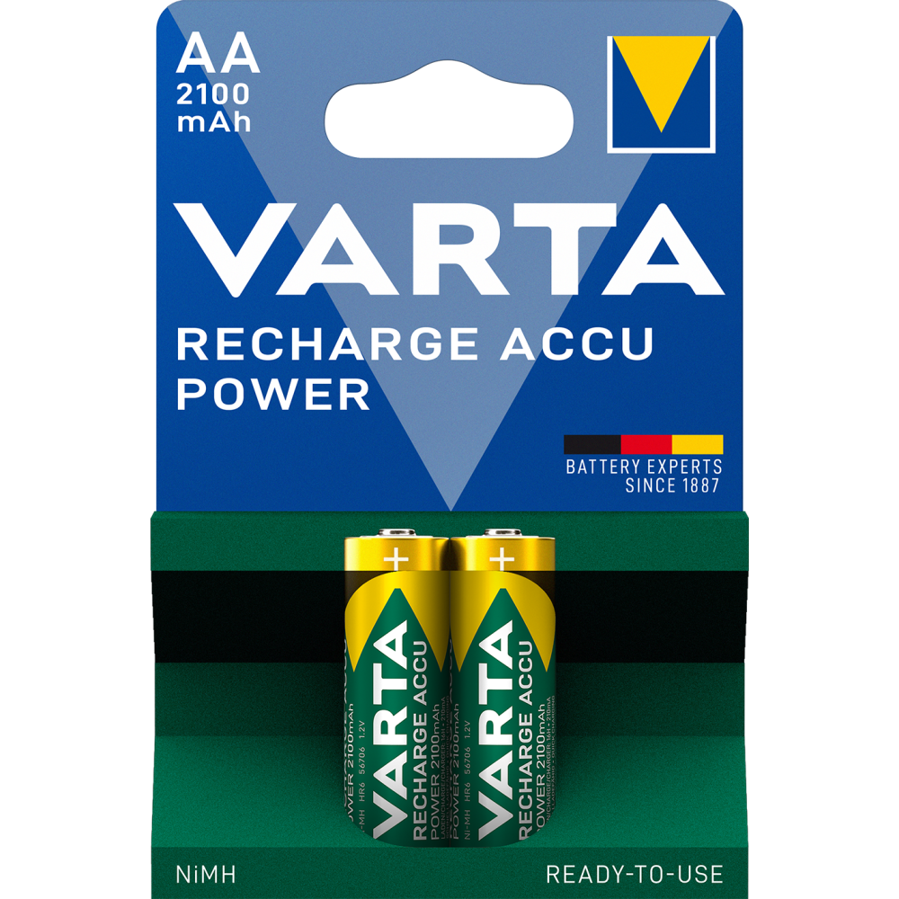 VARTA RECH.ACCU Power AA 2100mAh Blister 2 wiederaufladbare Batterien