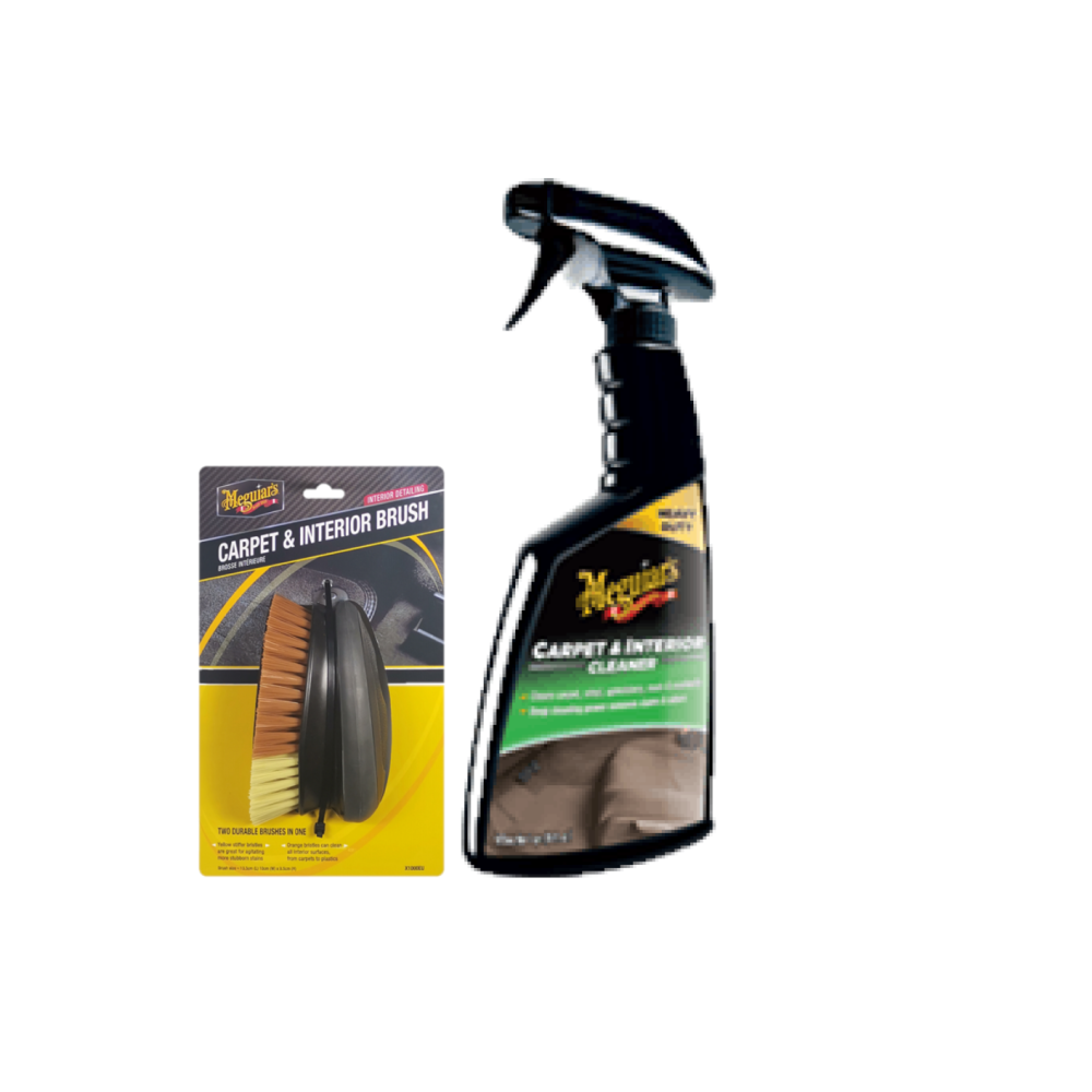 Meguiars G9416EUMEG Carpet & Interior Cleaner 473ml & X1000EUMEG Bürste