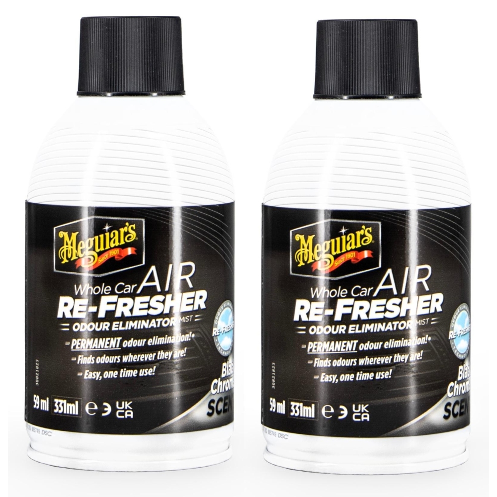Meguiars 2x G181302EU Air Re-Fresher Black Chrome Lufterfrischer Luftfrischer 59ml