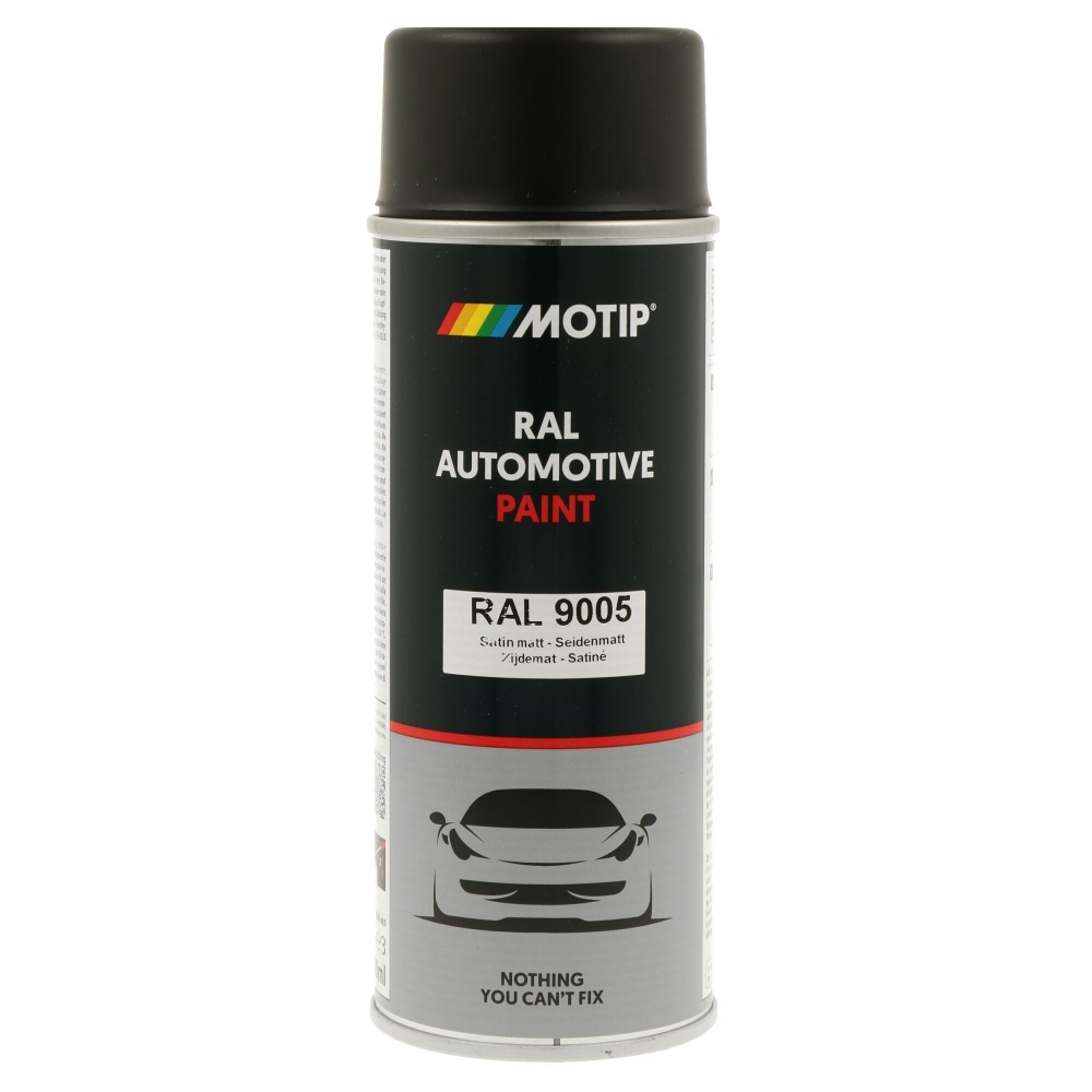 MOTIP 880161 Lack RAL Farbe Automotive RAL 9005 SeidenMatt 400 ml f&uuml;r