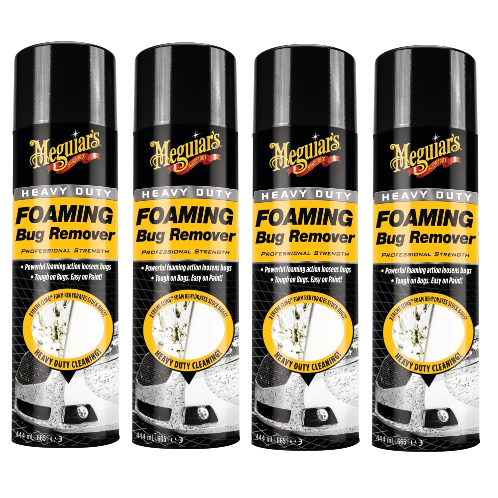 Meguiars 4x G180515EU Heavy Duty Foaming Bug Remover Insektenentferner 444ml