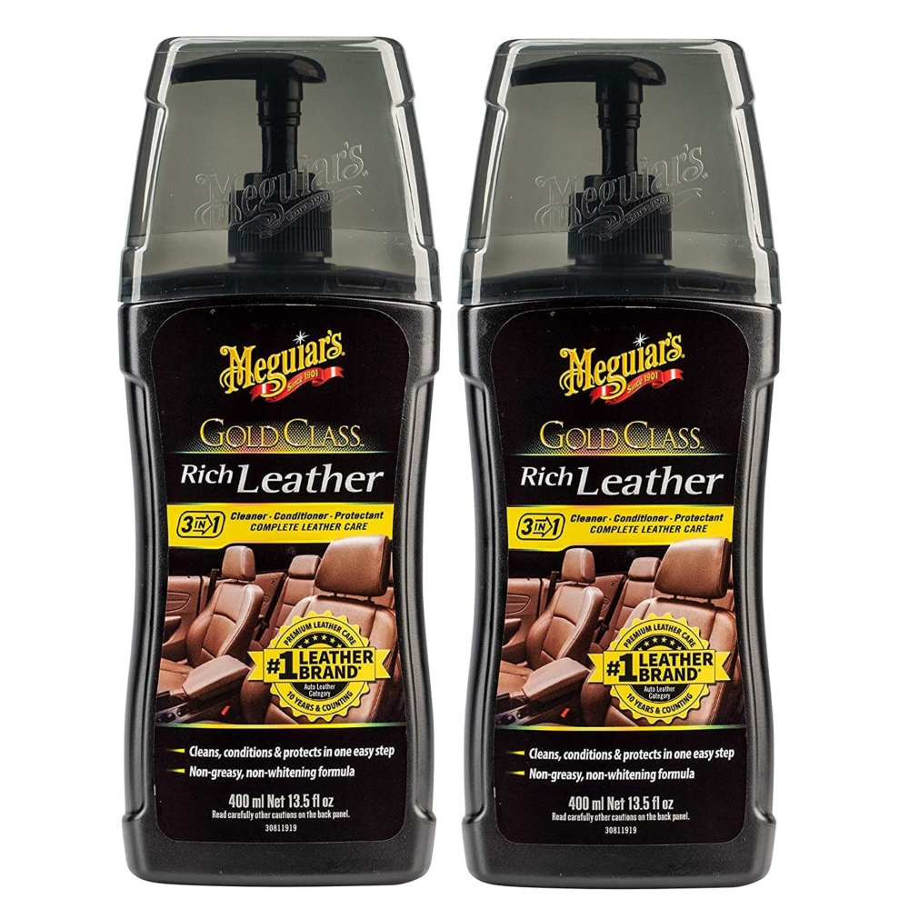 Meguiars 2x G17914EU Gold Class Rich Leather Lederreiniger Lederpflege 400ml