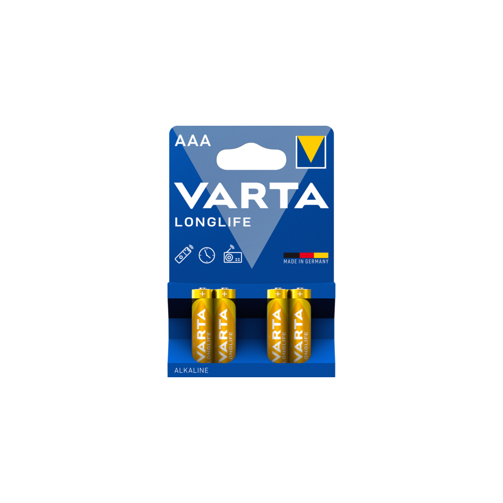 VARTA Longlife Batterie AAA langlebig und zuverlässig Blister 4 Batterien