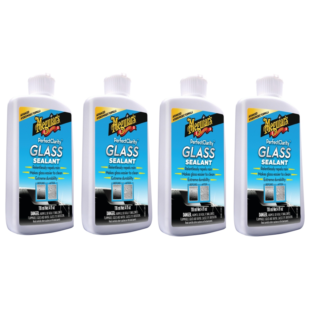 Meguiars 4x G8504EU Perfect Clarity Glass Sealant Scheibenversiegelung 118ml