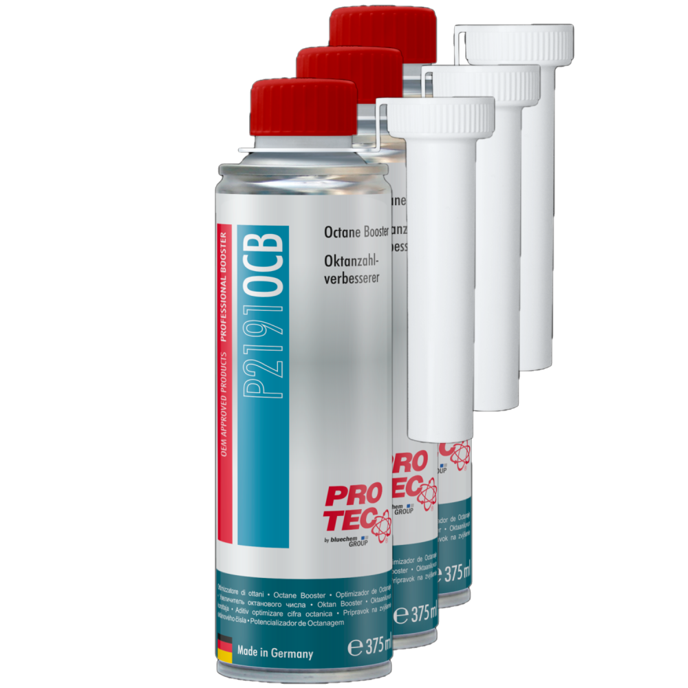 PROTEC 3x 375 ml Oktanzahlverbesserer P2191 Erhöht ROZ um bis zu 5 Punkte