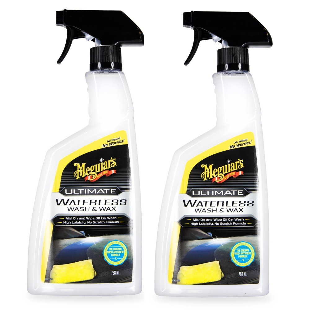 Meguiars 2x G3626EU Ultimate Waterless Wash + Wax TrockenwÃ¤sche Autowachs 768ml