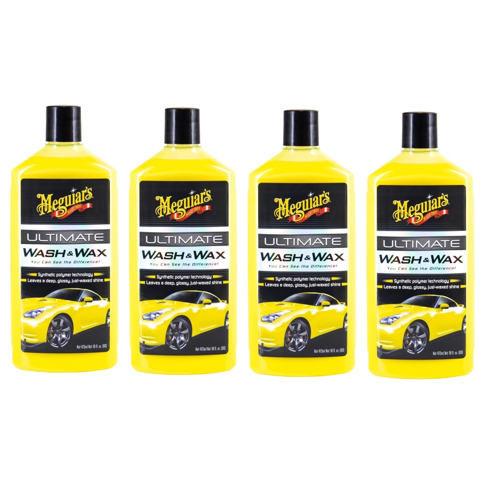 Meguiars 4x G17716EU Ultimate Wash + Wax Autoshampoo Carshampoo Konzentrat 473ml