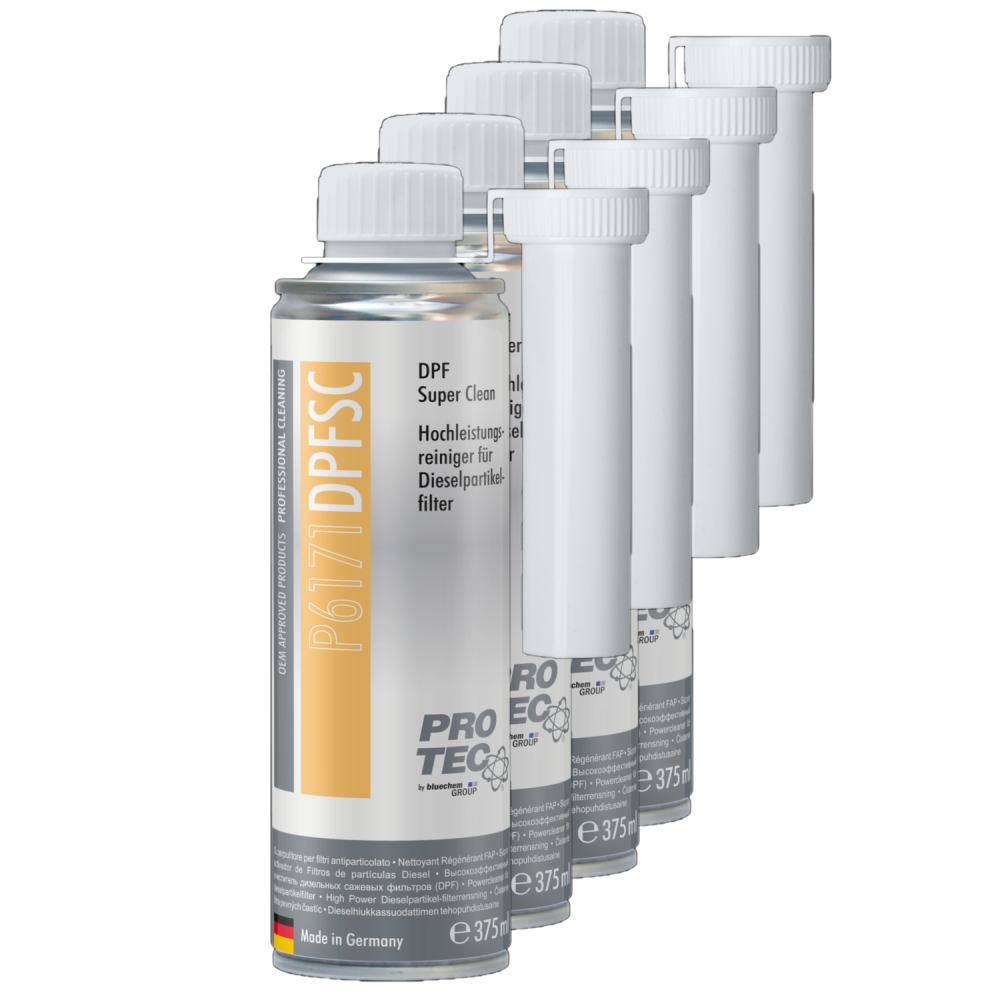 PROTEC 4x 375 ml Hochleistungs-DPF-Reiniger P6171 Dieselpartikelfilter Additiv