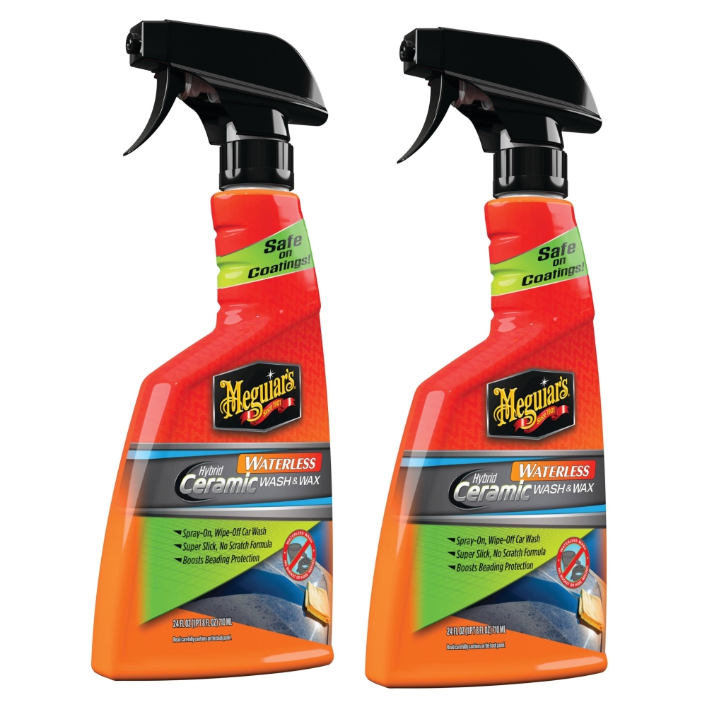 Meguiars 2x G251024EU Hybrid Ceramic Waterless Wash Wax Trockenwäsche Spray 710ml