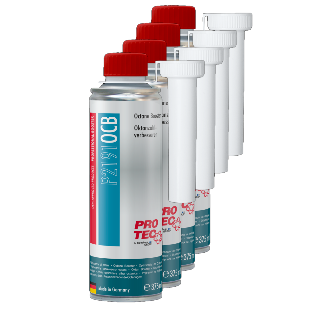PROTEC 4x 375 ml Oktanzahlverbesserer P2191 Erhöht ROZ um bis zu 5 Punkte