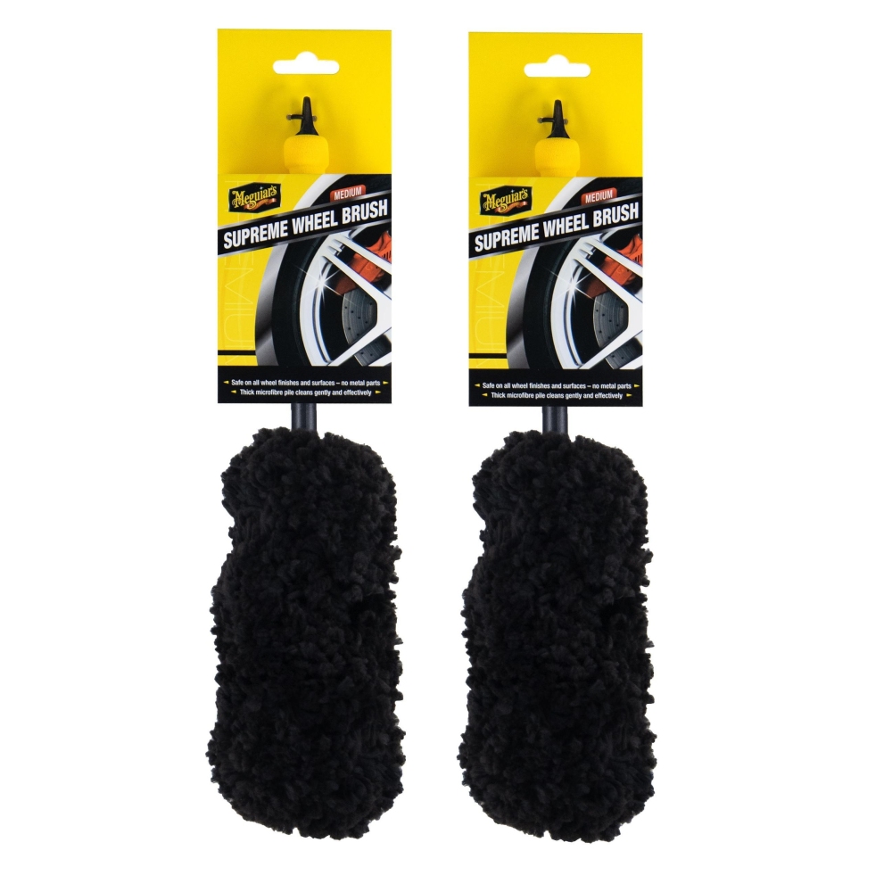 Meguiars 2x X1902EU Supreme Wheel Brush Medium Felgenbürste Mehrzweckbürste Bürste