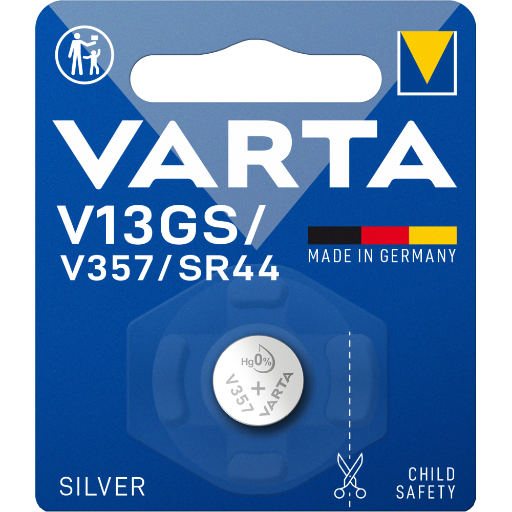 VARTA SILVER Coin V13GS/V357/SR44 Knopfzelle Blister 1 Batterie
