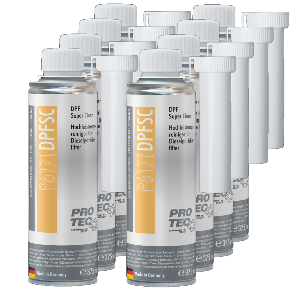 PROTEC 8x 375 ml Hochleistungs-DPF-Reiniger P6171 Dieselpartikelfilter Additiv