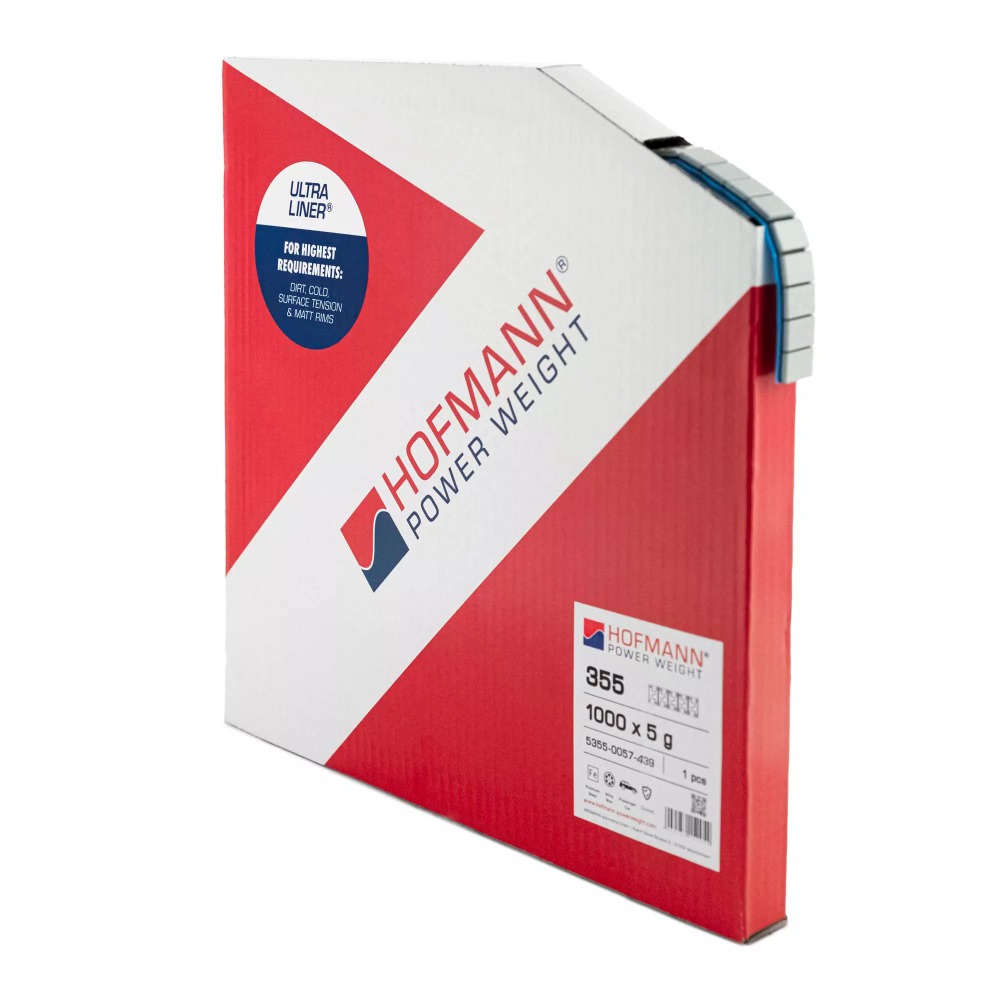 HOFMANN Klebegewichte Rolle 5kg Typ 355 Silber Ultraliner 1000 x 5g