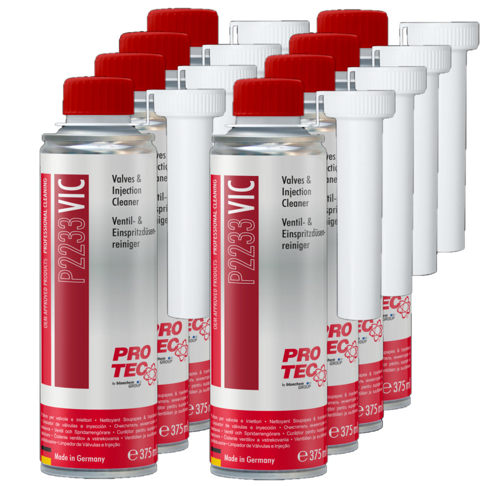 PROTEC 8x 375 ml Ventil- und Einspritzdüsenreiniger P2233 - für Benzinmotoren