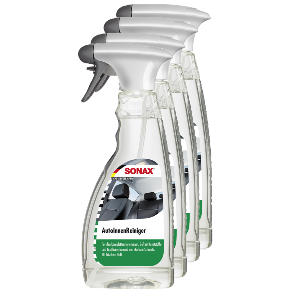 SONAX 03212000 AutoInnenReiniger Innenraumreiniger Cockpitpflege 4x 500ml