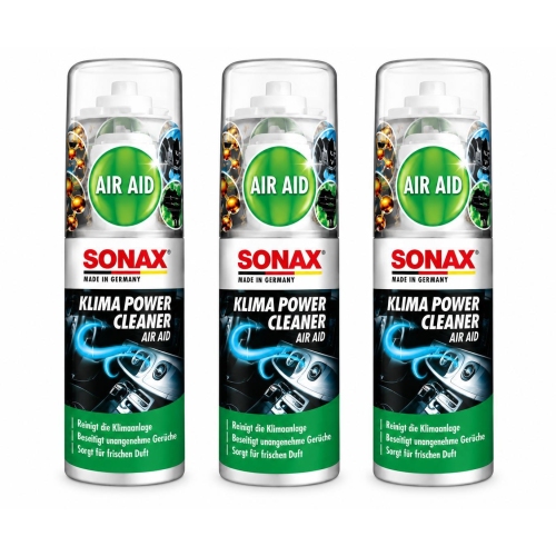 SONAX 03231000 KlimaPowerCleaner AirAid Autoreiniger Fahrzeugpflege 3x 100ml